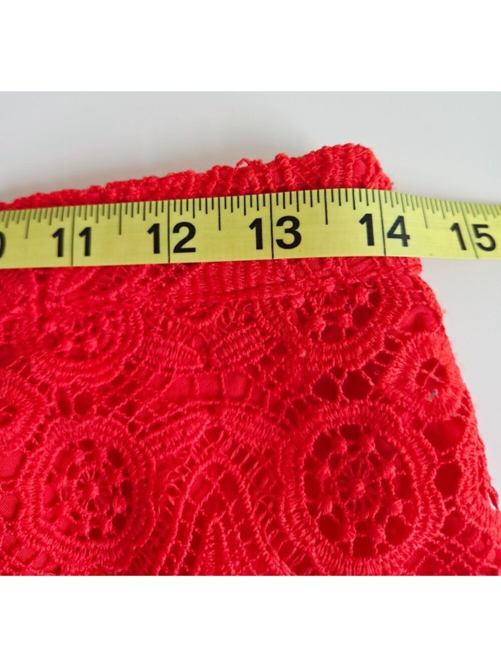 Hollister Lace Mini Skirt Size 7 Teen Women's Red A Line California Casual - Picture 10 of 12